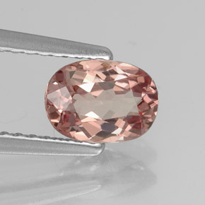 Granada malaia rosa natural 0,97ct, corte oval, VVS-VS
