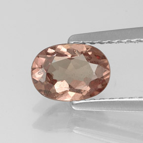 Granada malaia laranja natural 0,90ct, corte oval, SI