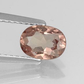 Granada malaia laranja natural 0,90ct, corte oval, SI
