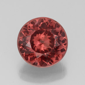 Granada malaia rosa natural 3,44ct, corte redondo, VS
