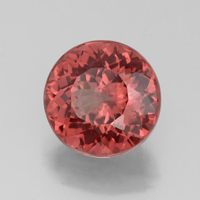Granada malaia rosa natural 3,44ct, corte redondo, VS