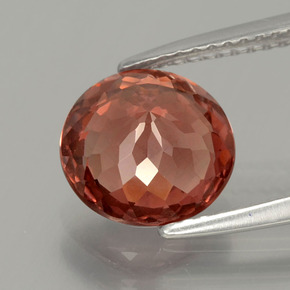 Granada malaia laranja natural 3,18ct, corte redondo, VS-SI