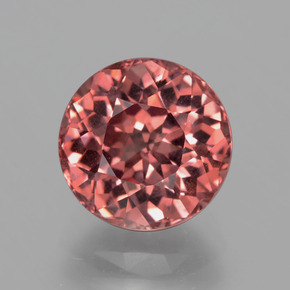 Granada malaia rosa natural 4,02ct, corte redondo, VS