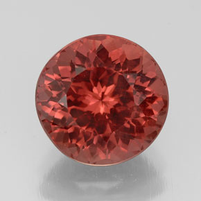 Granada malaia rosa natural 3,41ct, corte redondo, VS