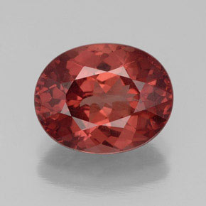 Granada malaia rosa natural 3,42ct, corte oval, VS