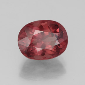 Granada malaia rosa natural 4,08ct, corte oval, VVS-VS