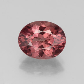 Granada malaia rosa natural 3,17ct, corte oval, VS