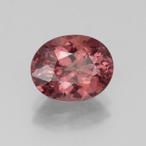 Granada malaia rosa natural 3,17ct, corte oval, VS