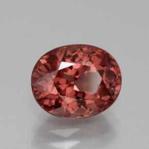 Granada malaia rosa natural 3,84ct, corte oval, VS