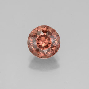 Granada malaia rosa natural 1,29ct, corte redondo, VS