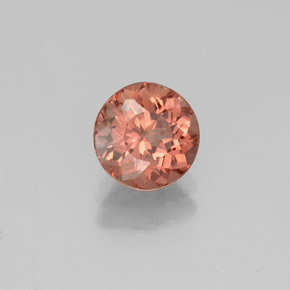 Granada malaia rosa natural 1,29ct, corte redondo, VS