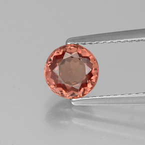 Granada malaia rosa natural 1,39ct, corte redondo, VS