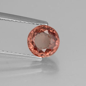 Granada malaia rosa natural 1,39ct, corte redondo, VS