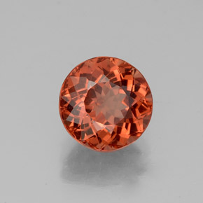 Granada malaia laranja natural 2,50ct, corte redondo, VS
