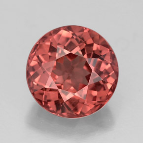 Granada malaia rosa natural 2,66ct, corte redondo, VS
