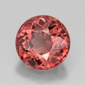 Granada malaia rosa natural 2,66ct, corte redondo, VS