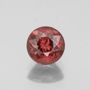 Malaya Garnet rosa rosa Natural 1.27ct, Corte Redondo, SI