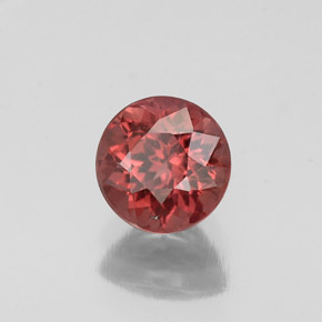 Malaya Garnet rosa rosa Natural 1.27ct, Corte Redondo, SI