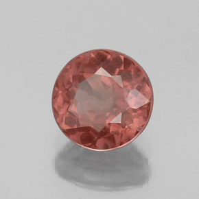 Granada malaia rosa natural 1,30ct, corte redondo, VS-SI