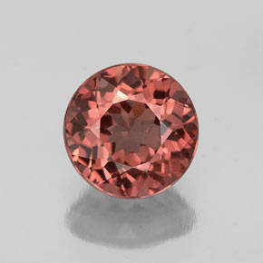 Granada malaia rosa natural 1,25ct, corte redondo, VS