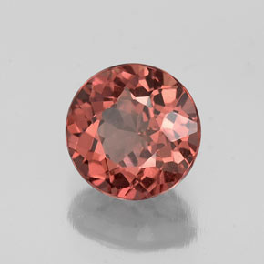 Granada malaia rosa natural 1,25ct, corte redondo, VS