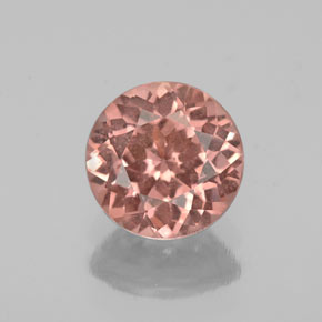 Granada malaia rosa natural 1,33ct, corte redondo, VS