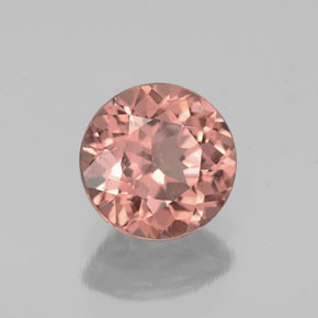 Granada malaia rosa natural 1,33ct, corte redondo, VS