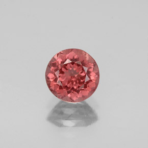 Granada malaia rosa natural 1,14ct, corte redondo, VS
