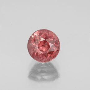 Granada malaia rosa natural 1,33ct, corte redondo, VS