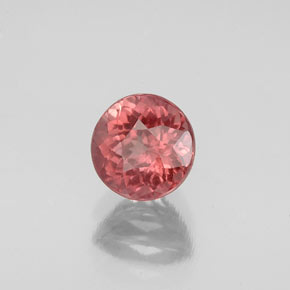 Granada malaia rosa natural 1,33ct, corte redondo, VS