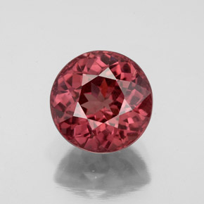 Granada malaia rosa natural 3,24ct, corte redondo, VS
