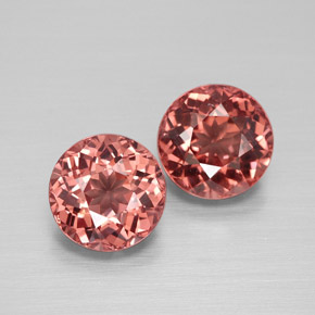 Pedras preciosas de Malaya Garnet Rosa natural de  ct, Corte Redondo, VS