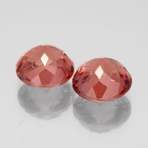 Pedras preciosas de granada malaia rosa natural de  ct, corte redondo, VS
