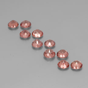 Pedras preciosas de granada malaia laranja natural de 6,08 ct, corte redondo, VS