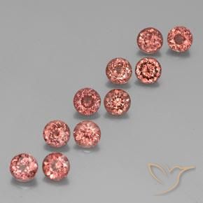 Pedras preciosas de Malaya Garnet rosa médio natural de 6.99 ct, Redondo, VS