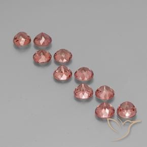 Pedras preciosas de Malaya Garnet rosa médio natural de 6.99 ct, Redondo, VS