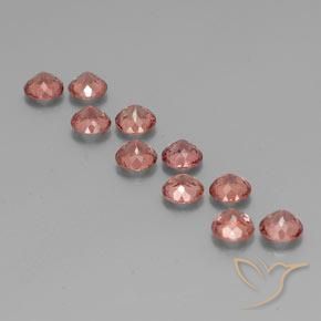 Pedras preciosas de Malaya Garnet rosa rosa natural de 6.11 ct, Redondo, VS
