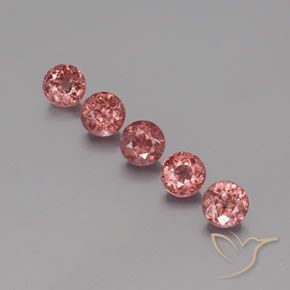 4.58ctw Natural Rosa médio-escuro Malaya Garnet, Redondo, VS