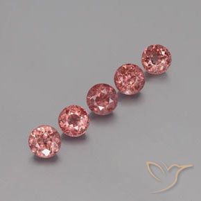 Pedras preciosas de Malaya Garnet Rosa médio-escuro natural de 4.58 ct, Redondo, VS