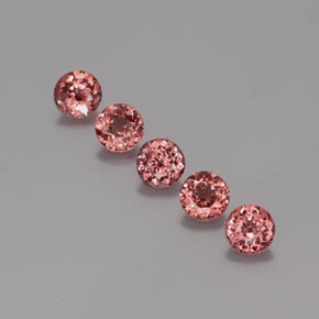 Pedras preciosas de granada malaia rosa natural de 4,00 ct, corte redondo, VS
