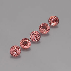 Pedras preciosas de granada malaia rosa natural de 4,00 ct, corte redondo, VS