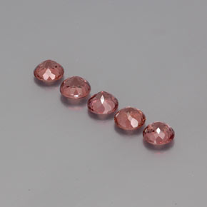 Pedras preciosas de granada malaia rosa natural de 4,00 ct, corte redondo, VS