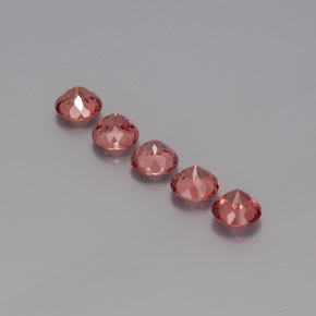 Pedras preciosas de granada malaia laranja natural de 4,16 ct, corte redondo, VS