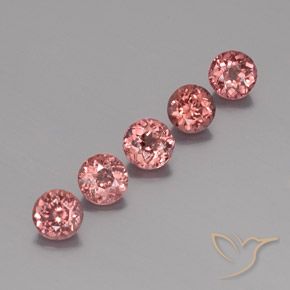 Pedras preciosas de Malaya Garnet Rosa Profundo natural de 4.07 ct, Redondo, VS