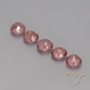 Pedras preciosas de Malaya Garnet Rosa Profundo natural de 4.07 ct, Redondo, VS
