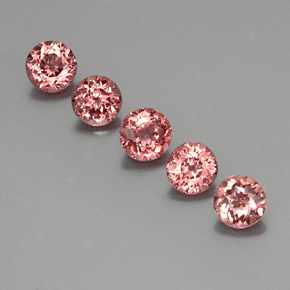 Pedras preciosas de granada malaia laranja natural de 3,92 ct, corte redondo, VS