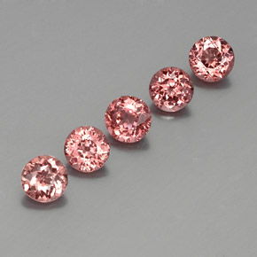Pedras preciosas de granada malaia laranja natural de 3,92 ct, corte redondo, VS