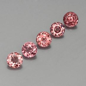 Pedras preciosas de Malaya Garnet Laranja Rosa natural de 3.88 ct, Corte Redondo, VS