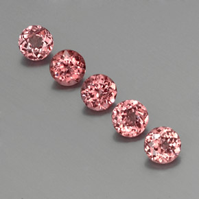 Pedras preciosas de Malaya Garnet Rosa Laranja natural de  ct, Corte Redondo, VS