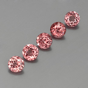 Pedras preciosas de Malaya Garnet Rosa Laranja natural de  ct, Corte Redondo, VS